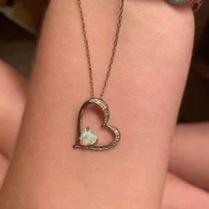 Opal Heart Necklace